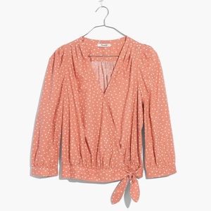 MADEWELL • star scatter wrap blouse